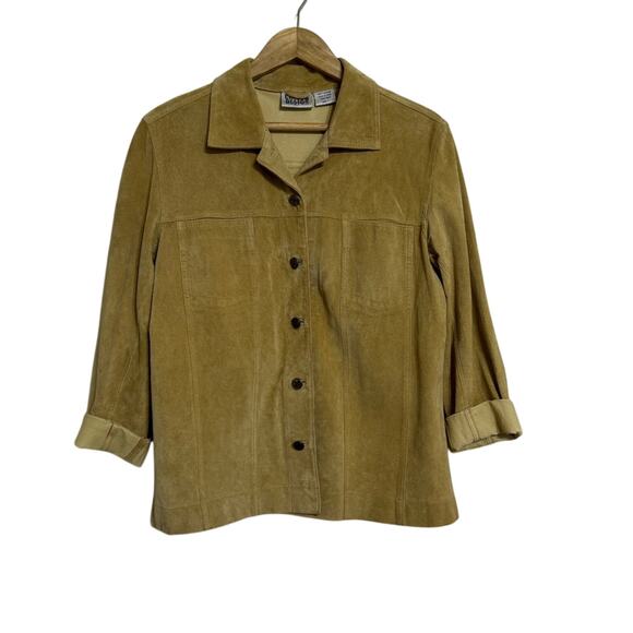 Chico’s Light Brown Suede Blazer Size 1/M - Picture 2 of 8